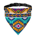 Bright Colors Aztec Pattern Print Over The Collar Dog Bandana