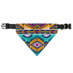 Bright Colors Aztec Pattern Print Over The Collar Dog Bandana