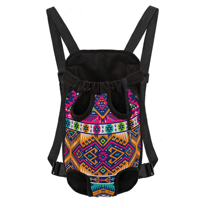 Bright Colors Aztec Pattern Print Pet Carrier Backpack