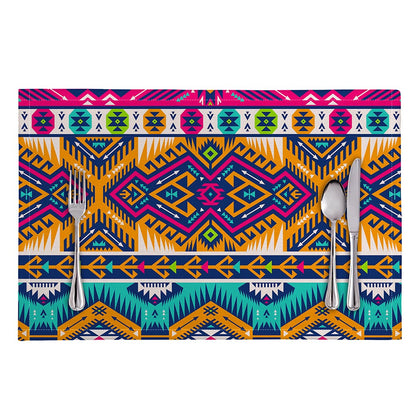 Bright Colors Aztec Pattern Print Placemat