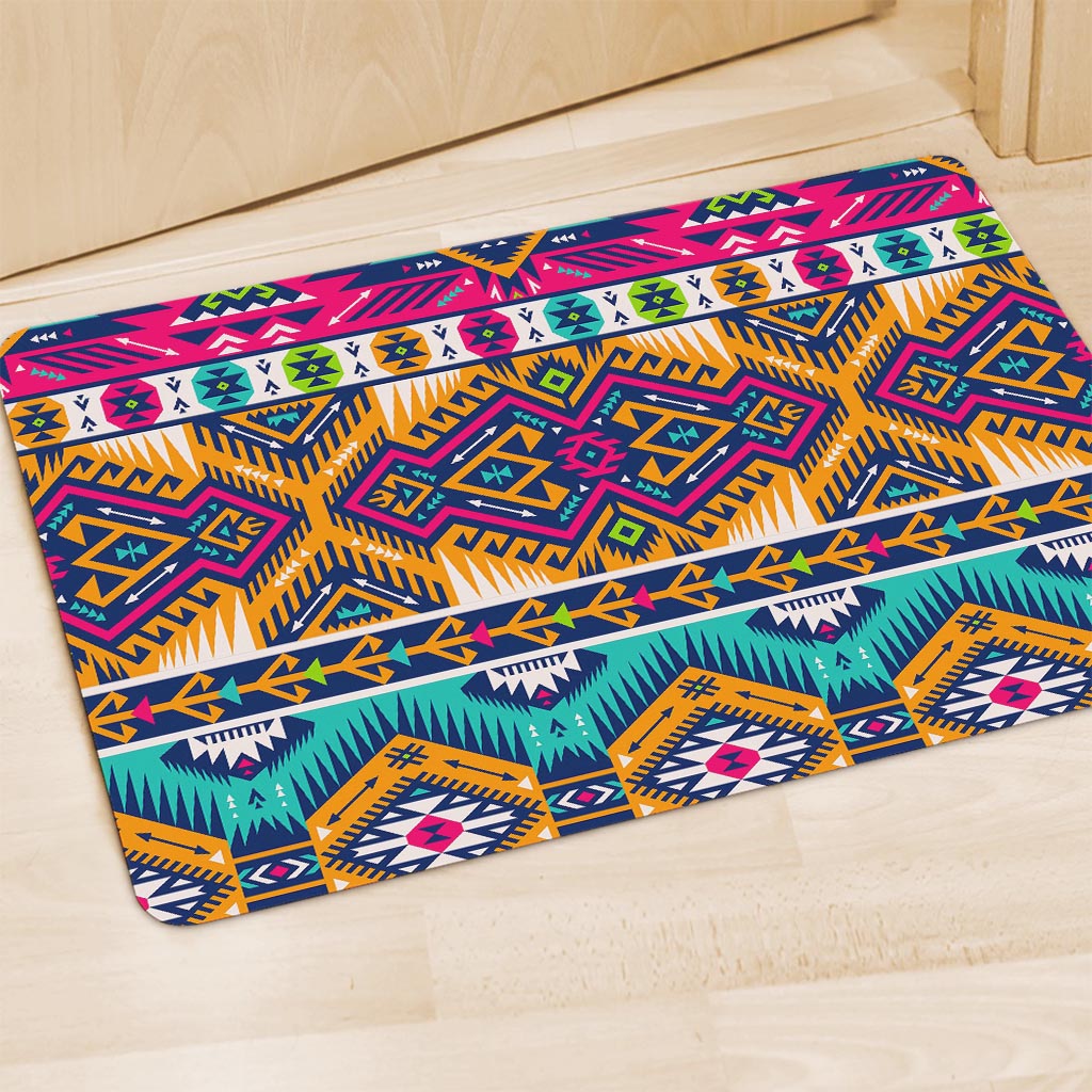 Bright Colors Aztec Pattern Print Polyester Doormat