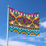 Bright Colors Aztec Pattern Print Polyester Flag