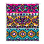 Bright Colors Aztec Pattern Print Polyester Shower Curtain