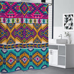 Bright Colors Aztec Pattern Print Premium Shower Curtain