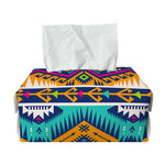 Bright Colors Aztec Pattern Print Rectangle Tissue Box Cover