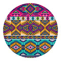 Bright Colors Aztec Pattern Print Round Blanket