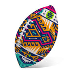 Bright Colors Aztec Pattern Print Rugby Ball