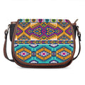 Bright Colors Aztec Pattern Print Saddle Bag