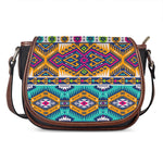 Bright Colors Aztec Pattern Print Saddle Bag