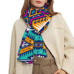 Bright Colors Aztec Pattern Print Scarf
