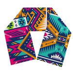 Bright Colors Aztec Pattern Print Scarf