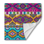 Bright Colors Aztec Pattern Print Silk Bandana