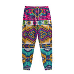 Bright Colors Aztec Pattern Print Sweatpants