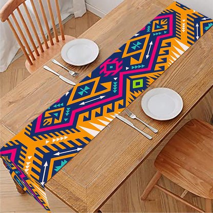 Bright Colors Aztec Pattern Print Table Runner