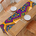 Bright Colors Aztec Pattern Print Table Runner