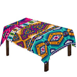 Bright Colors Aztec Pattern Print Tablecloth