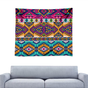 Bright Colors Aztec Pattern Print Tapestry
