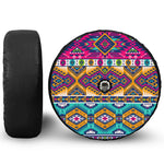 Bright Colors Aztec Pattern Print Tire Cover With Camera Hole