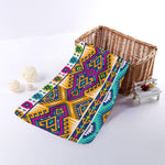 Bright Colors Aztec Pattern Print Towel