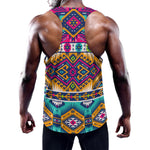 Bright Colors Aztec Pattern Print Training Tank Top