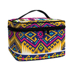 Bright Colors Aztec Pattern Print Travel Makeup Bag