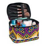 Bright Colors Aztec Pattern Print Travel Makeup Bag
