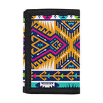 Bright Colors Aztec Pattern Print Trifold Wallet