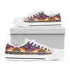 Bright Colors Aztec Pattern Print White Low Top Sneakers