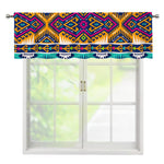 Bright Colors Aztec Pattern Print Window Valance
