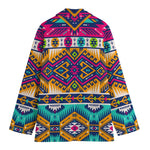 Bright Colors Aztec Pattern Print Women's Blazer
