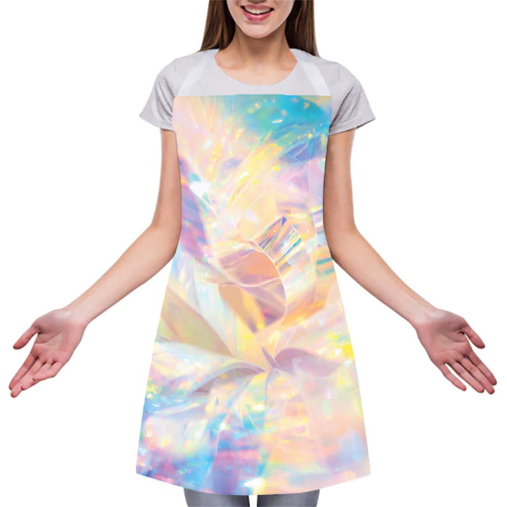 Bright Holographic Print Adjustable Apron