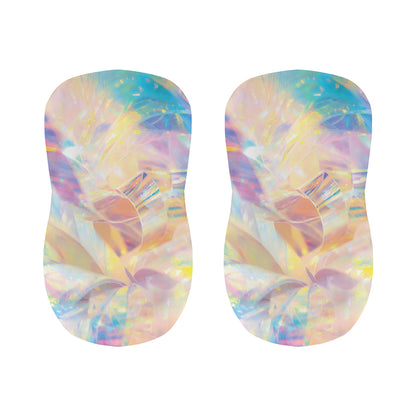 Bright Holographic Print Bar Stool Covers