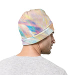 Bright Holographic Print Beanie