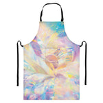 Bright Holographic Print Bib Apron With Pocket
