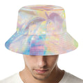 Bright Holographic Print Bucket Hat