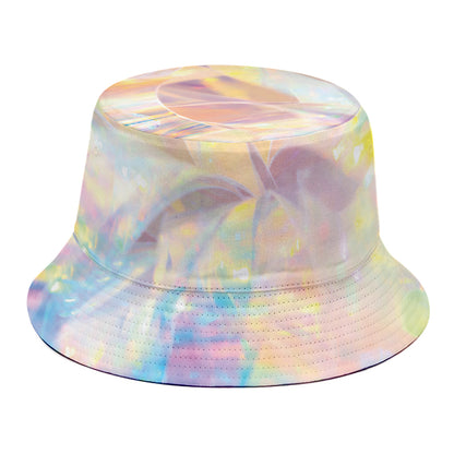 Bright Holographic Print Bucket Hat