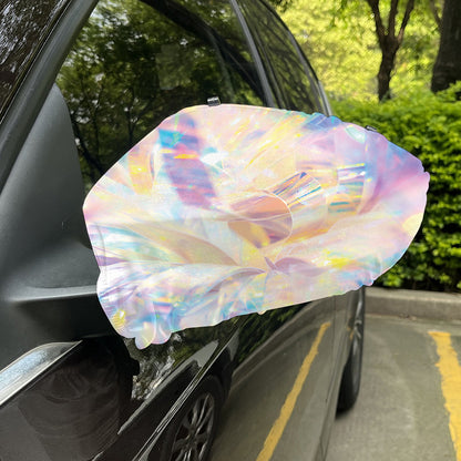 Bright Holographic Print Car Side Mirror Covers