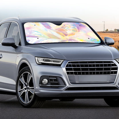 Bright Holographic Print Car Windshield Sun Shade