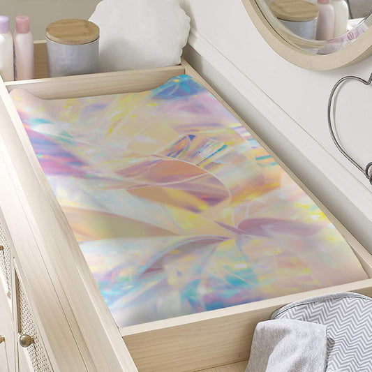 Bright Holographic Print Changing Pad Cover