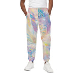 Bright Holographic Print Cotton Pants