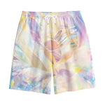 Bright Holographic Print Cotton Shorts