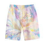 Bright Holographic Print Cotton Shorts