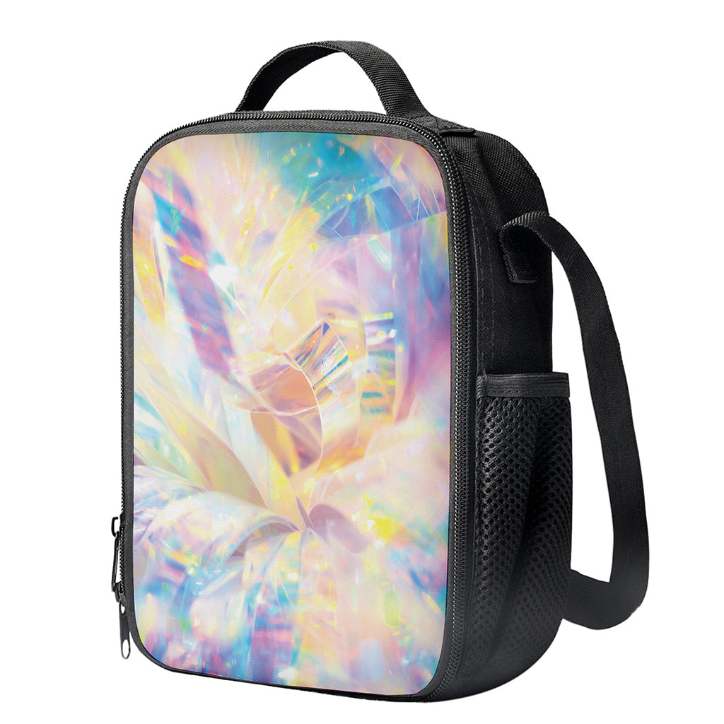 Bright Holographic Print Crossbody Lunch Bag