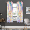 Bright Holographic Print Grommet Curtain Panels