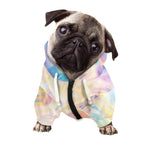 Bright Holographic Print Dog Zip Up Hoodie