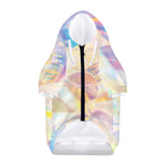 Bright Holographic Print Dog Zip Up Hoodie