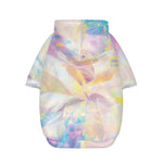 Bright Holographic Print Dog Zip Up Hoodie
