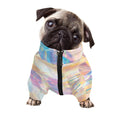 Bright Holographic Print Dog Zip Up Jacket
