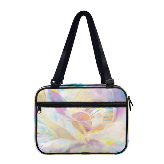 Bright Holographic Print Double Strap Bible Bag