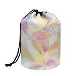 Bright Holographic Print Drawstring Makeup Bag